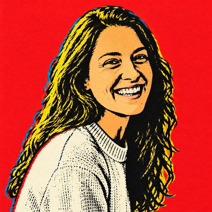 The same person as a pop art print.